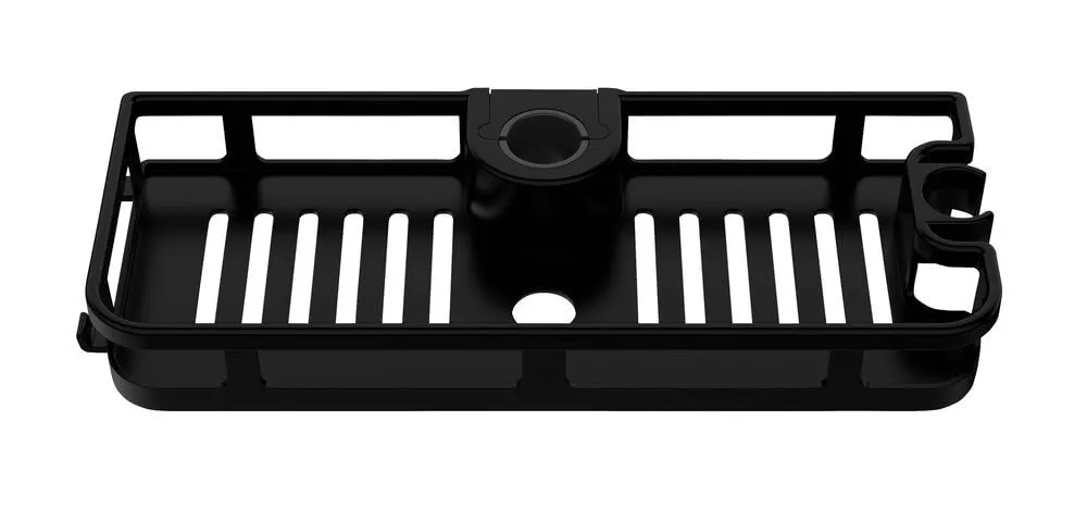 Liberta Shower Shelf for Shower Rod Matte Black