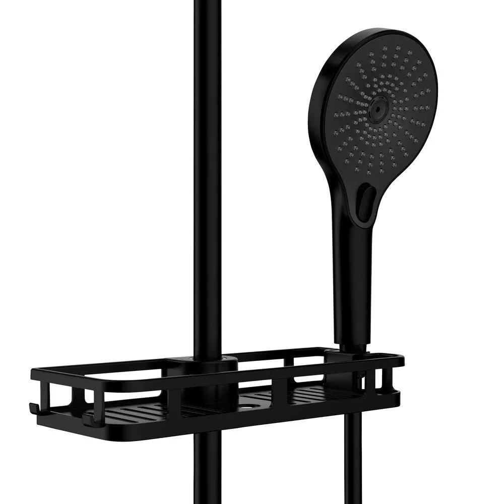 Liberta Shower Shelf for Shower Rod Matte Black