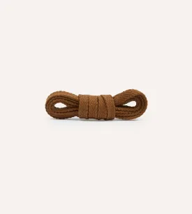 Light Brown Cotton 70cm Shoelaces