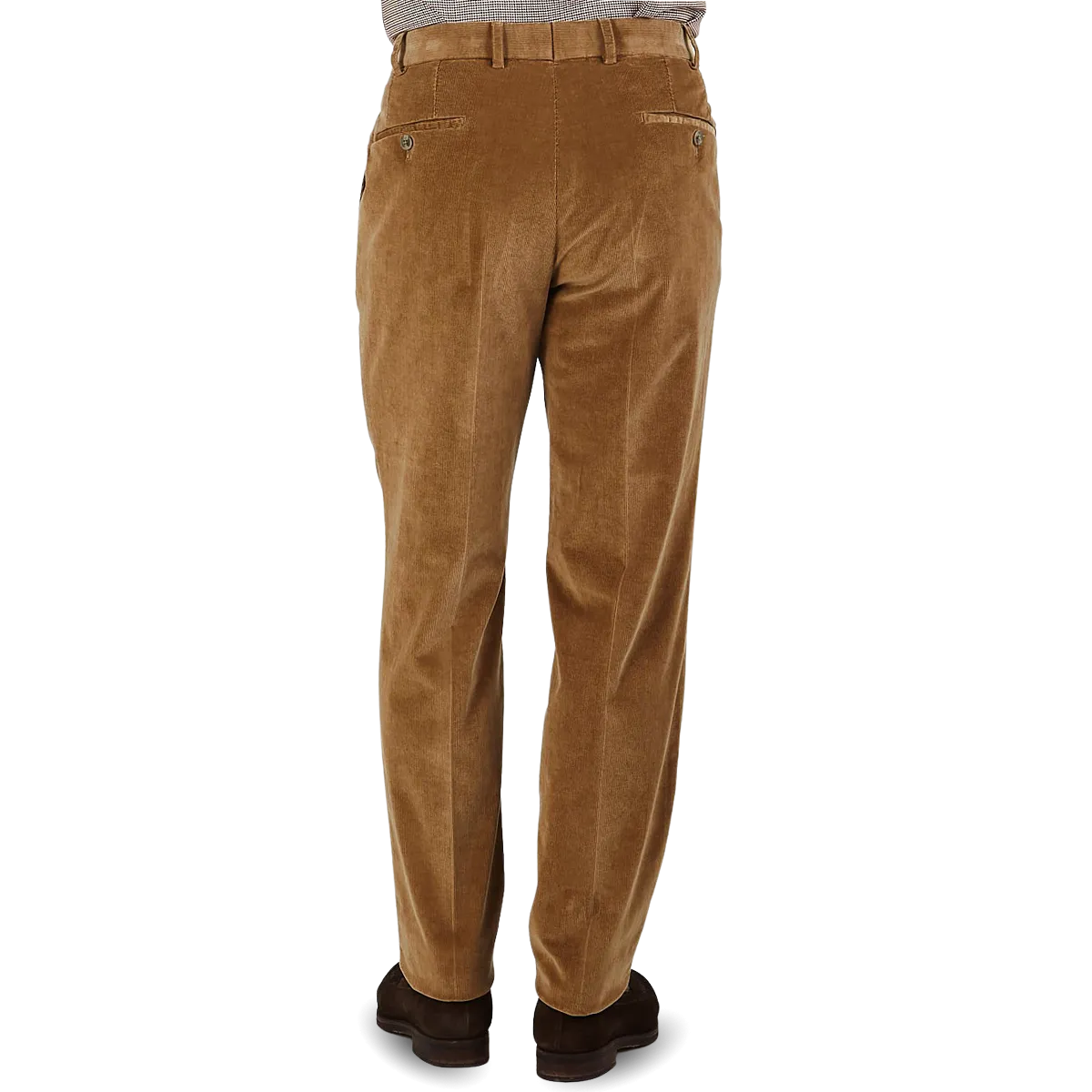 Light Brown Cotton Corduroy Regular Fit Chinos