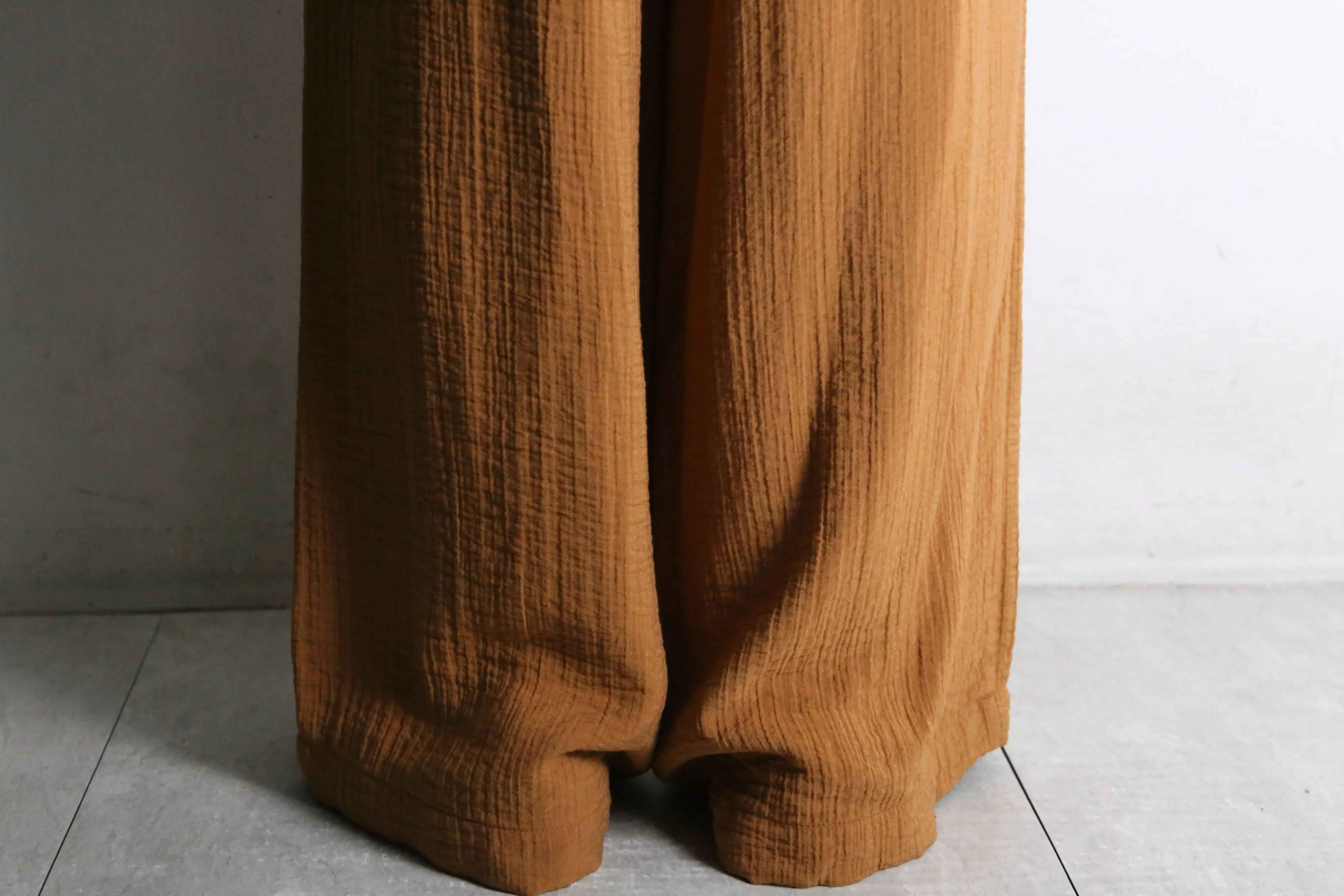 light brown rayon easy wide pants