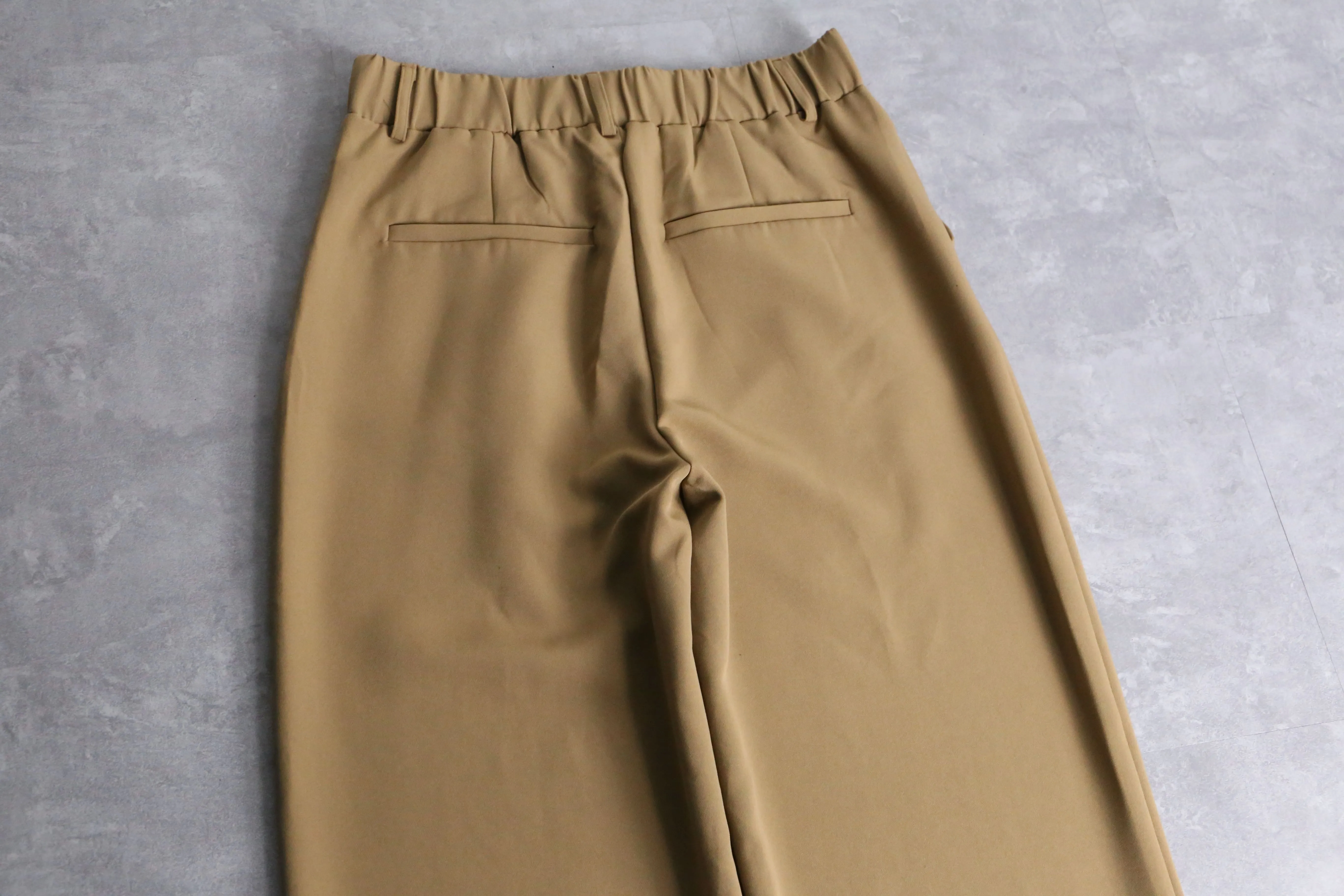 light brown wide straight pants