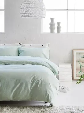 Light Green Organic Cotton Duvet Cover