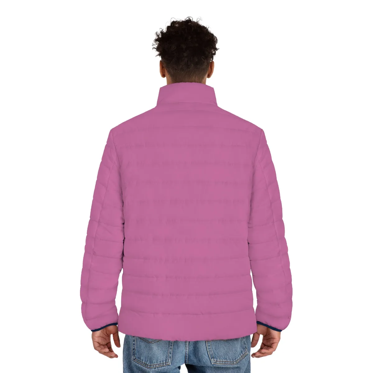 Light Pink Color Men's Jacket, Best Men's Puffer Jacket