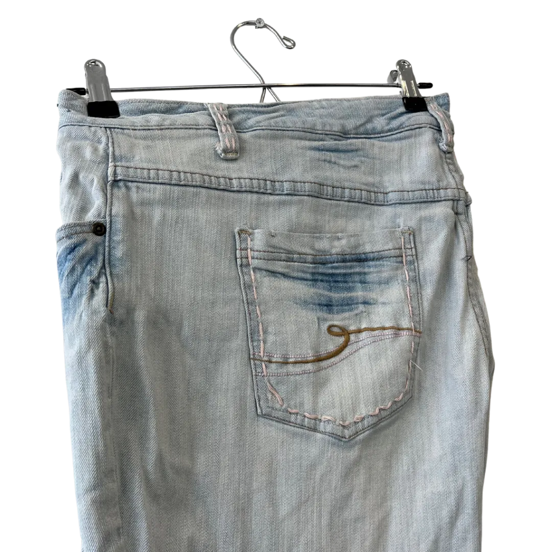 light wash y2k cropped jeans - US 22/24