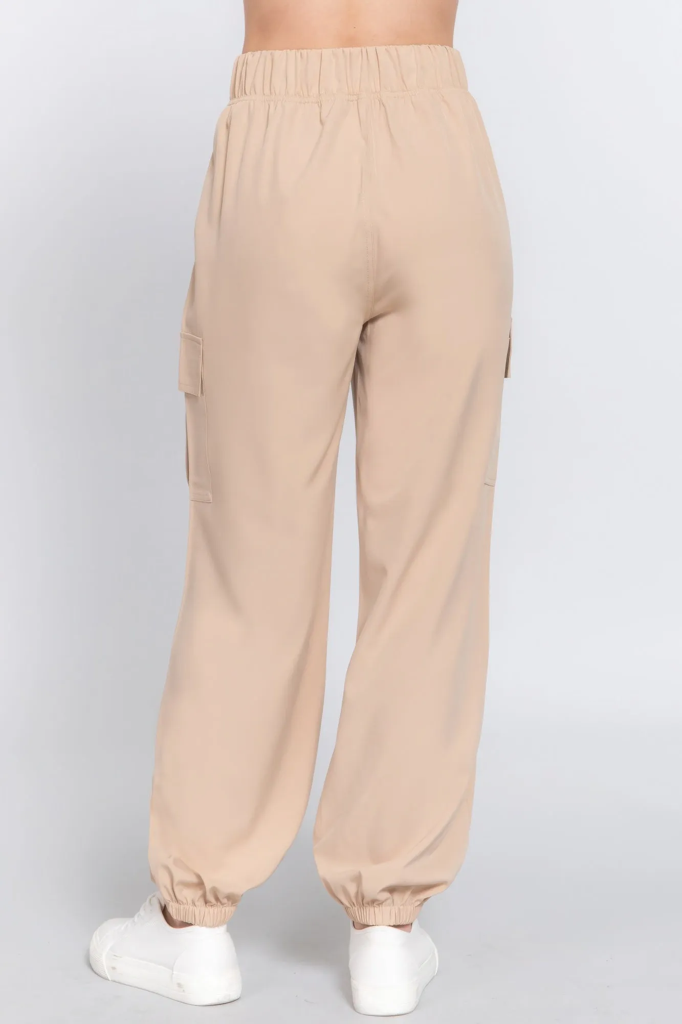 Light Weight Stretch Woven Cargo Jogger Pants