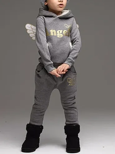 Lil' Angel Winged Hoodie And Jogger Set