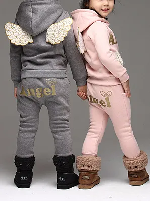 Lil' Angel Winged Hoodie And Jogger Set