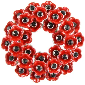 Lila Jewellery 30mm Large Poppy Wreath Brooch