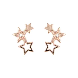 Lila Jewellery Carded Earrings Stars Rose Gold Studs