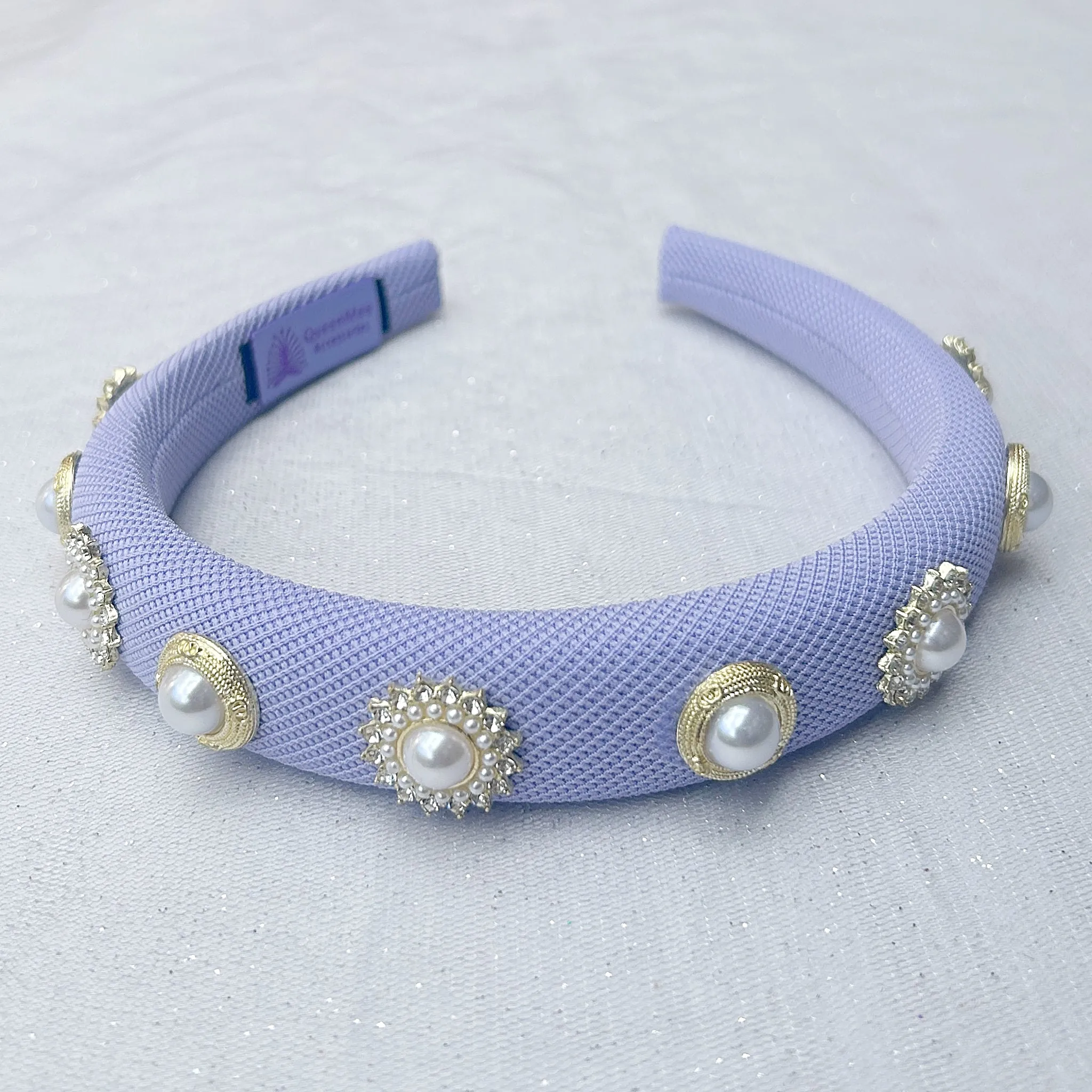 Lilac Headband with Pearls Lilac Pearl Headband