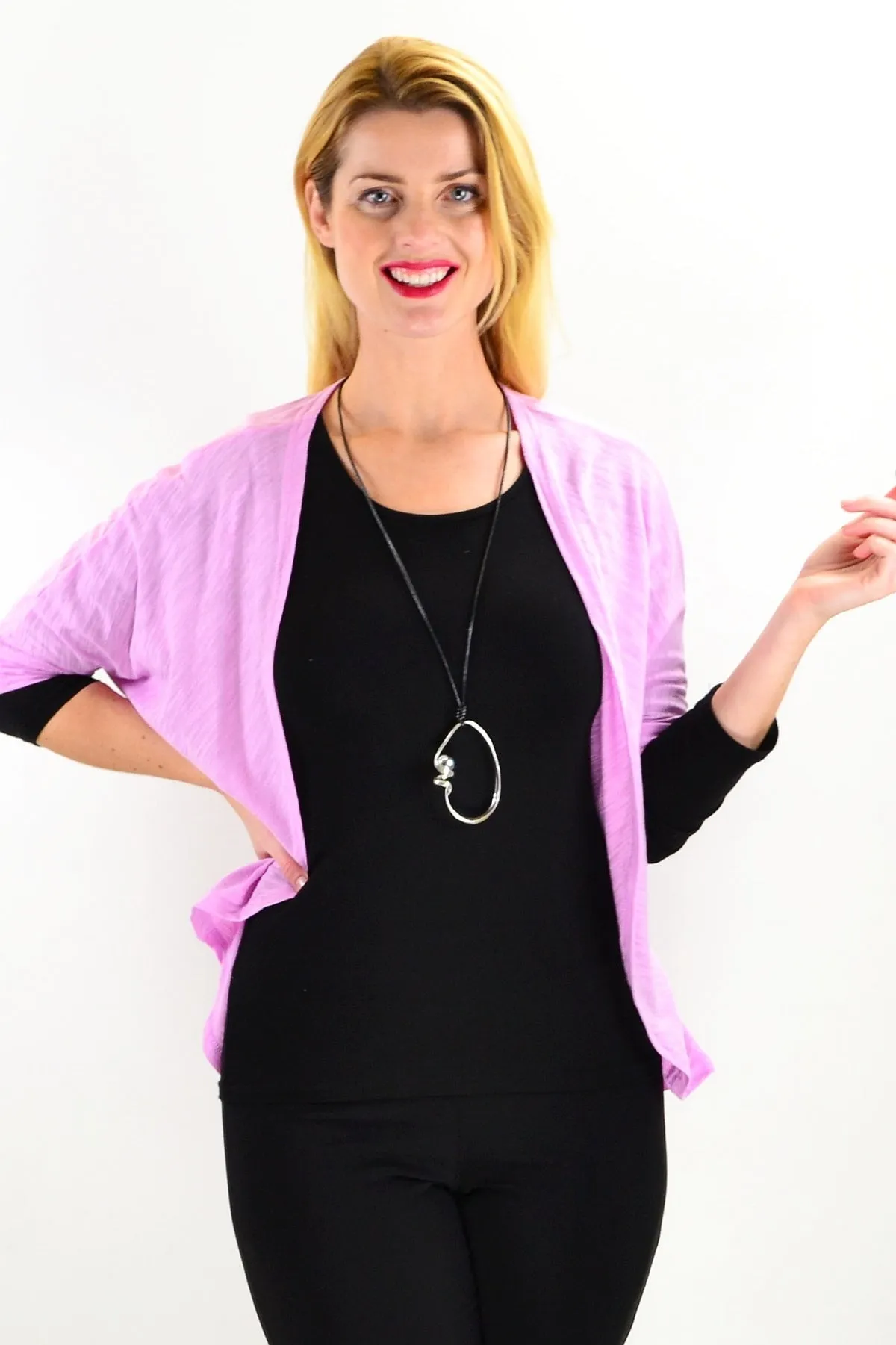 Lilac Mini Shrug Cardigan