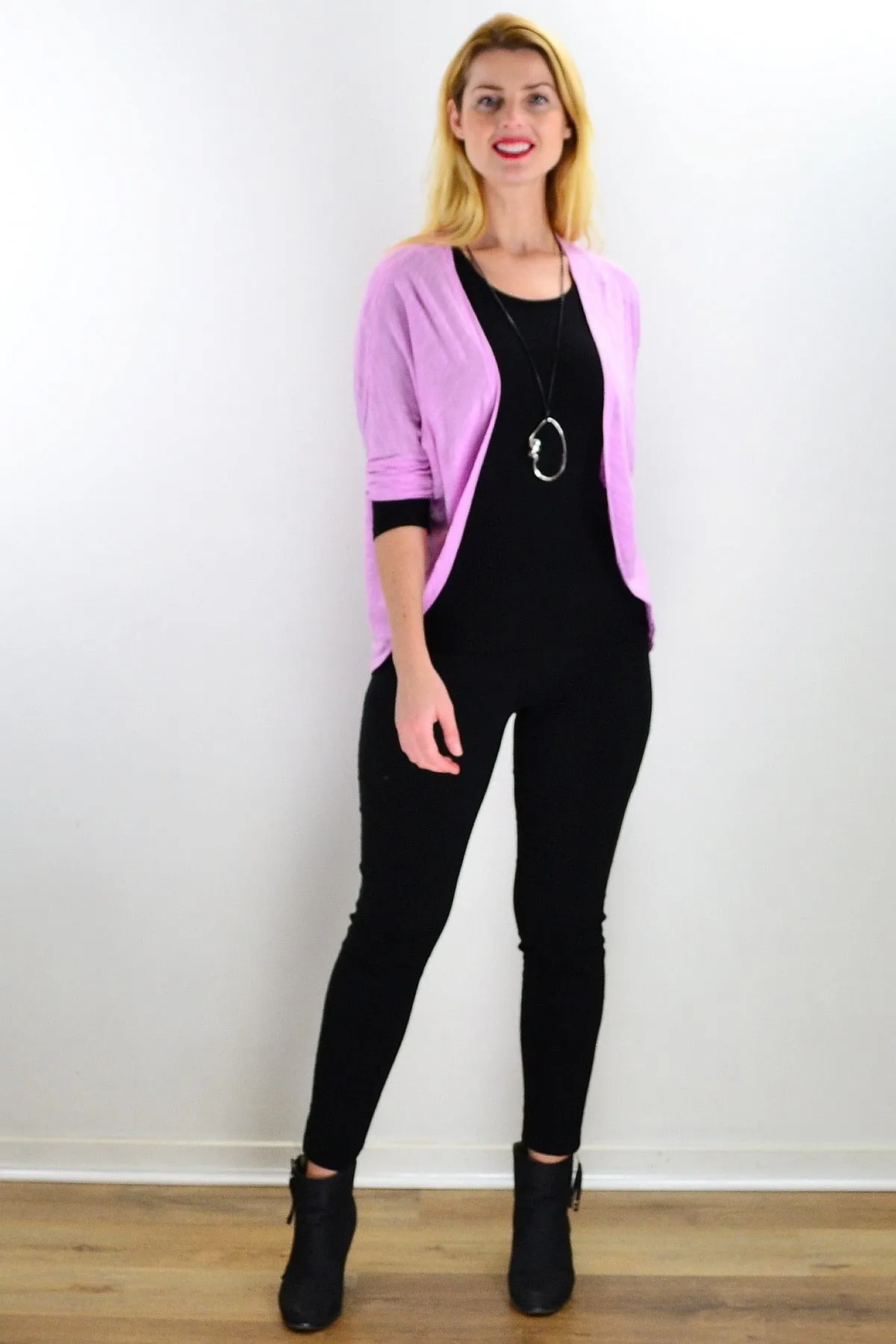 Lilac Mini Shrug Cardigan