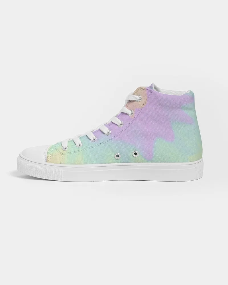 Lilac Mint Tie Dye Men's Hightop Canvas Shoe