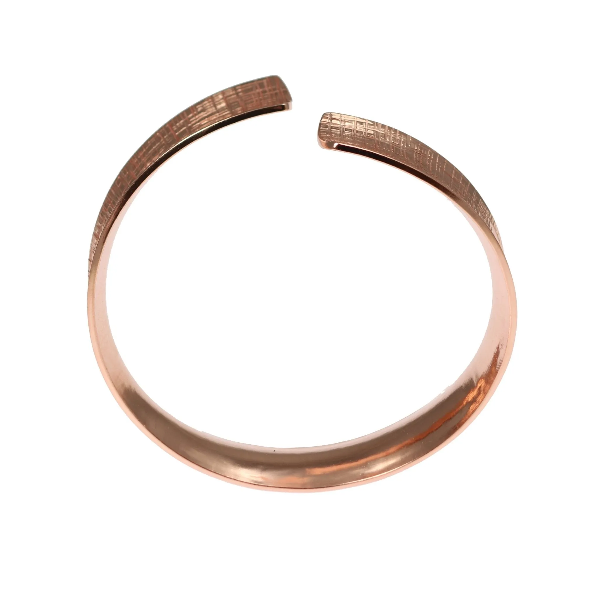 Linen Anticlastic Copper Bangle Bracelet