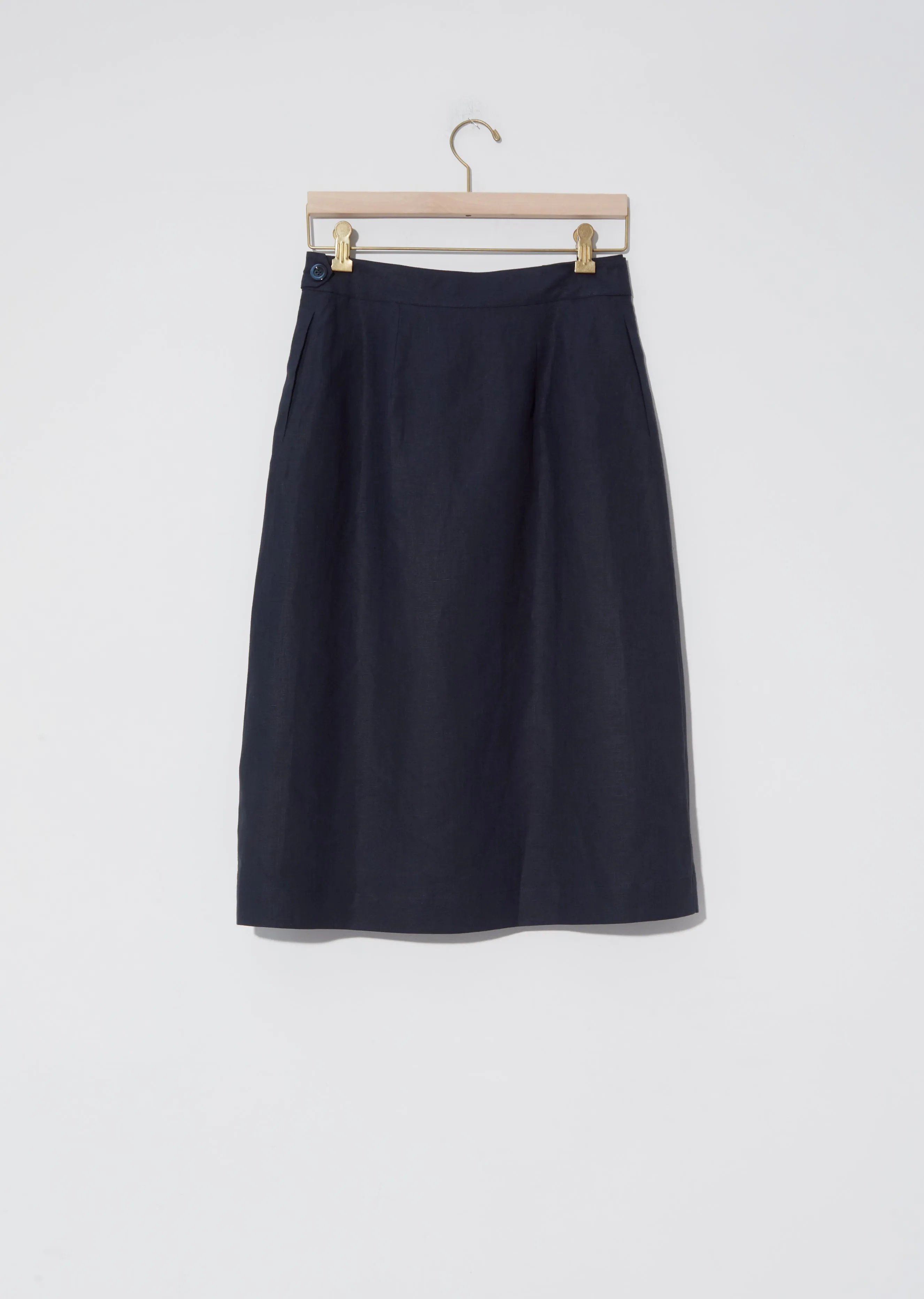 Linen Shirting Wrap Skirt