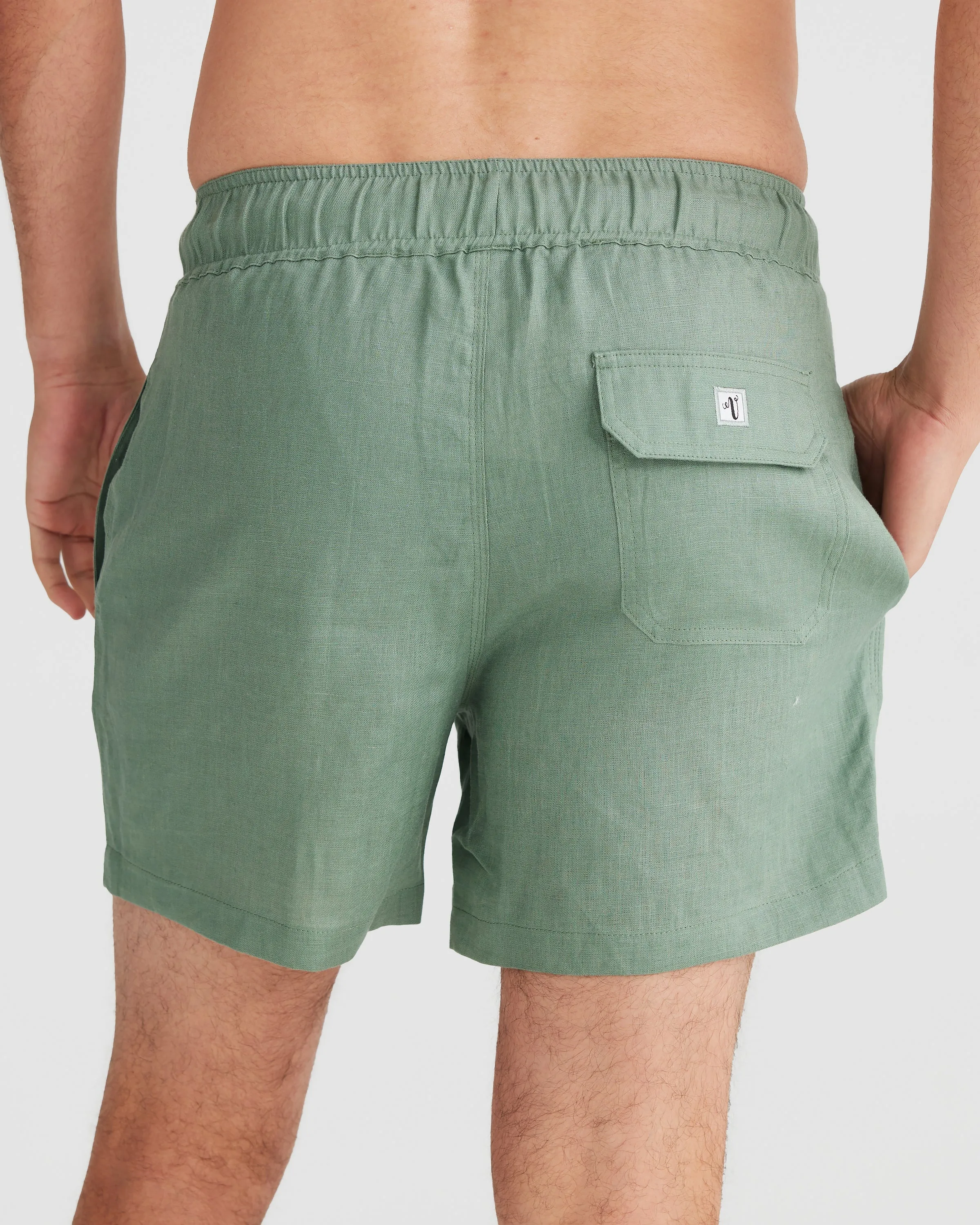 Linen Shorts Khaki