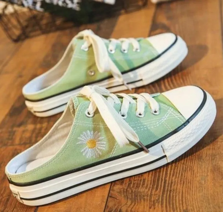 Little daisies half drag canvas shoes women