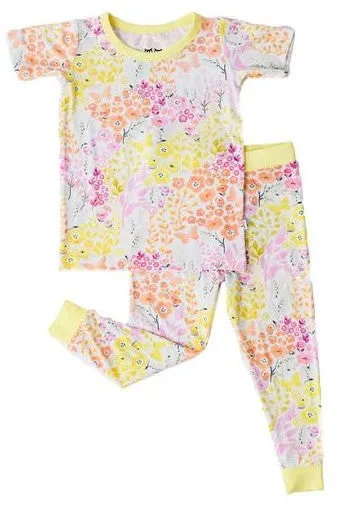 Little Sleepies Pretty Posies S/S Bamboo 2pc Pajama Set