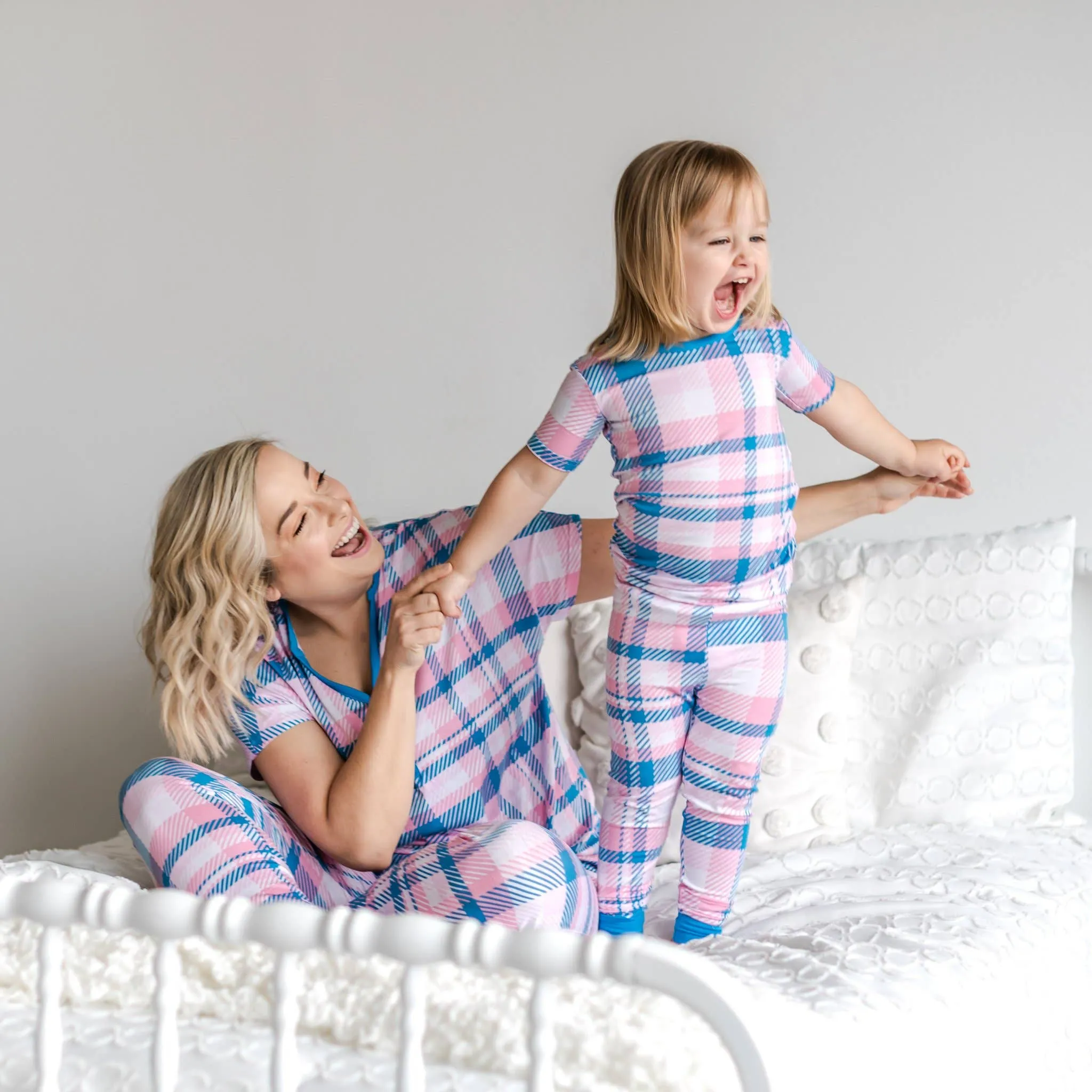 Little Sleepies Rosy Plaid Bamboo 2pc Pajama Set