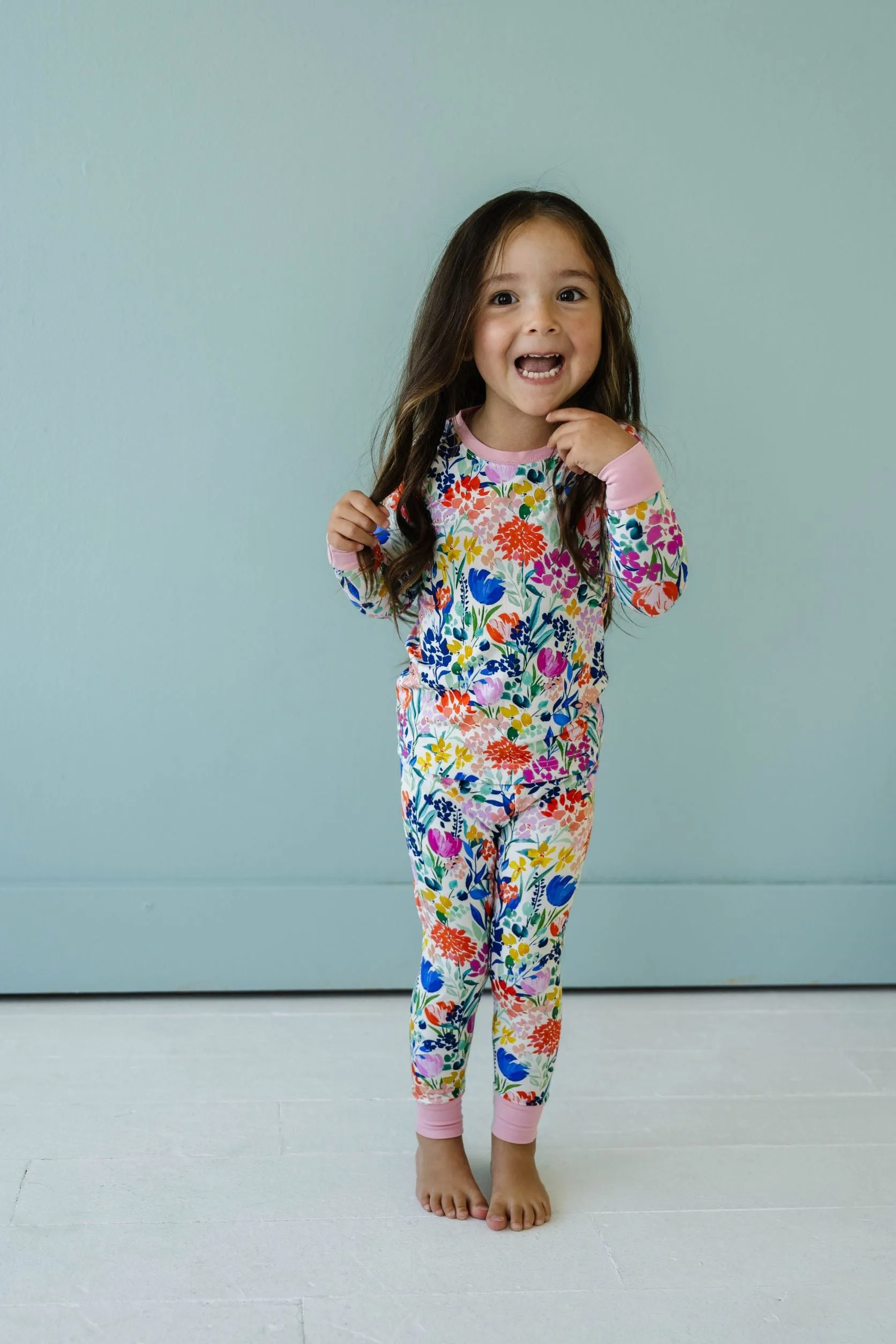 Little Sleepies Summer Garden L/S 2pc Pajama Set