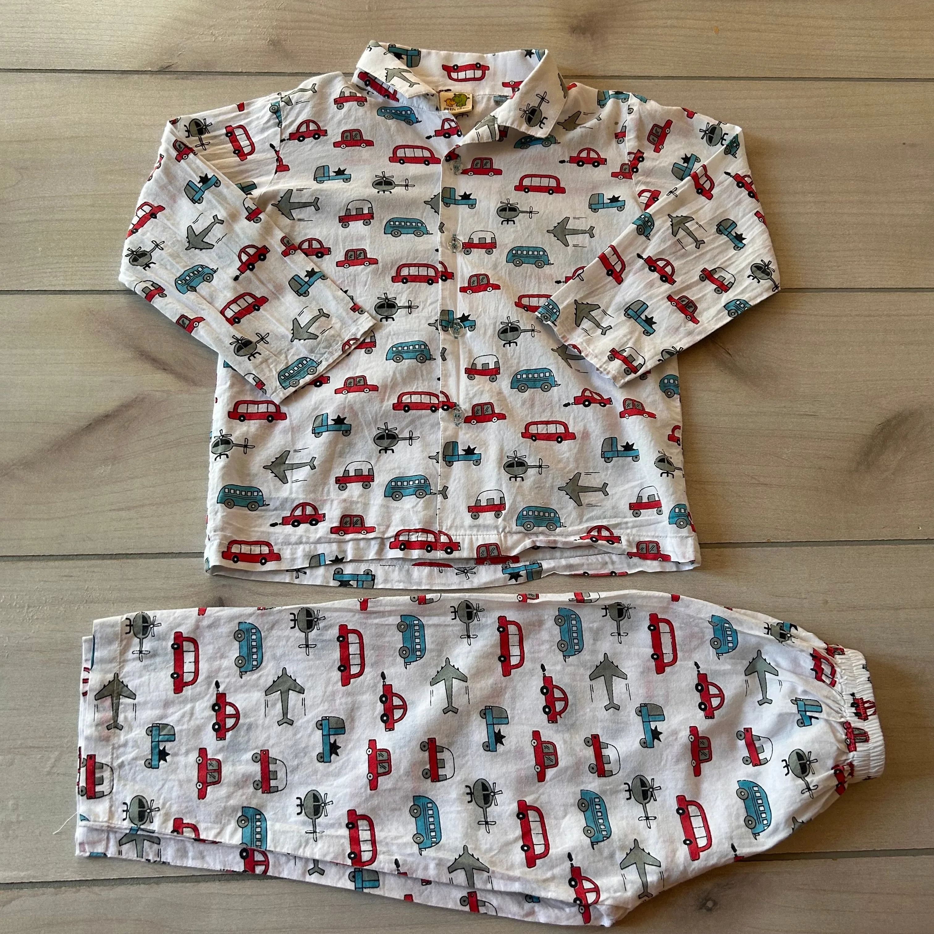 Little Stars Cars & Planes Cotton PJ Set