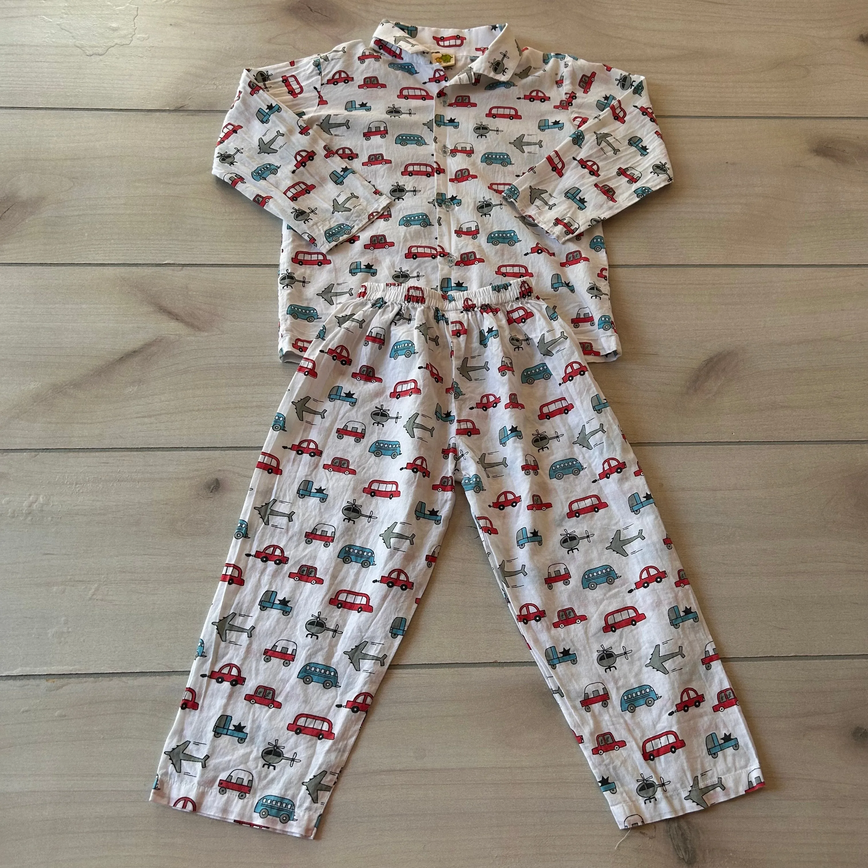 Little Stars Cars & Planes Cotton PJ Set