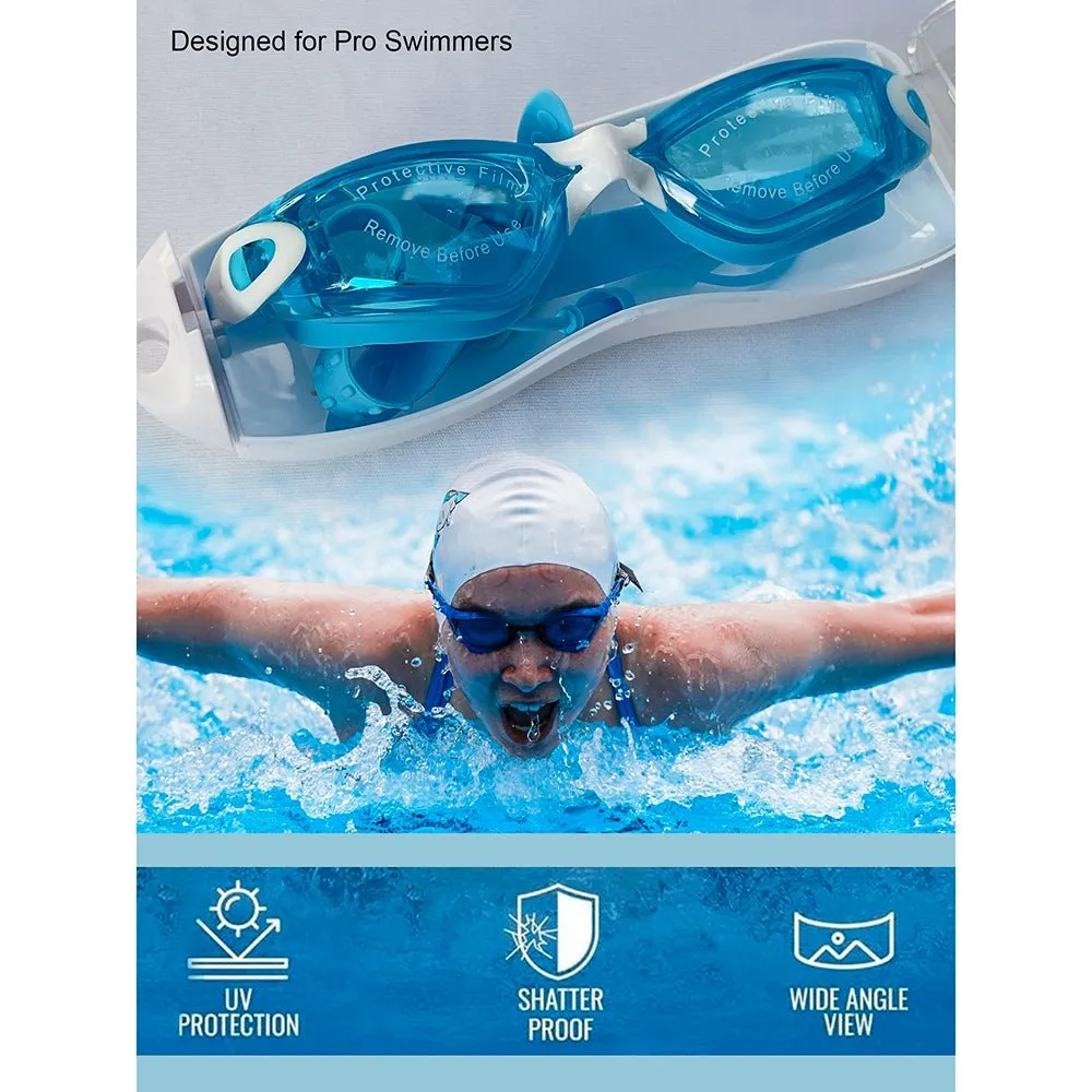 Little Surprise Box X Factor V protected Unisex Swimming Goggles with attached Ear Plugs for Teens