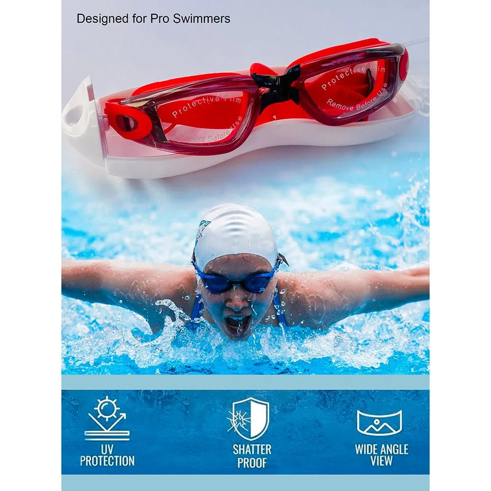 Little Surprise Box X Factor V protected Unisex Swimming Goggles with attached Ear Plugs for Teens