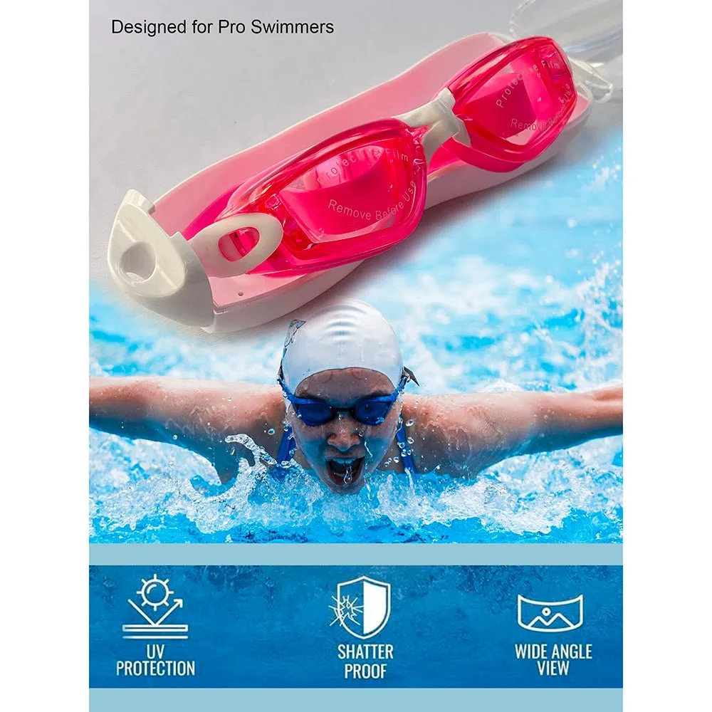 Little Surprise Box X Factor V protected Unisex Swimming Goggles with attached Ear Plugs for Teens