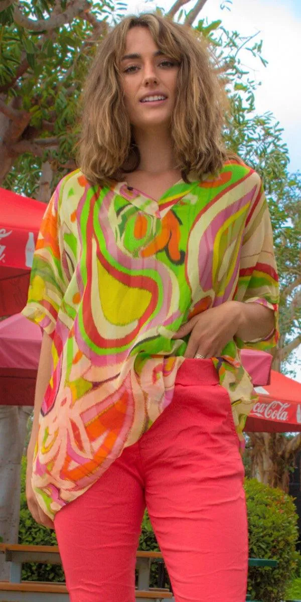 Lizane Swirl Print Blouse