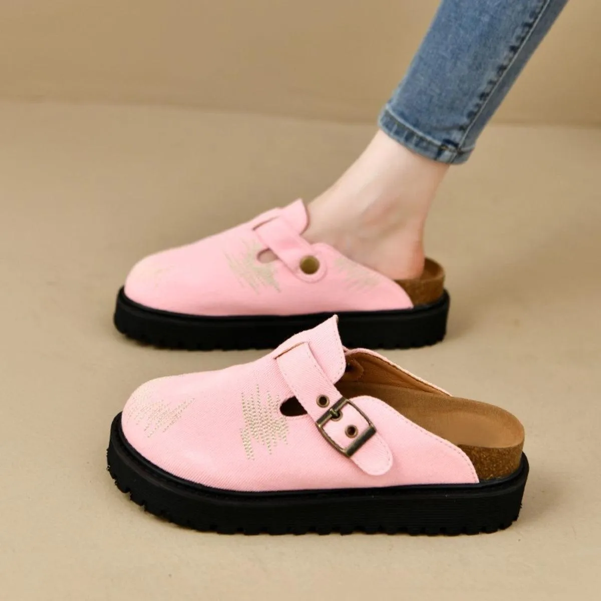 Loafers Suede Round Toe Platform Shoes