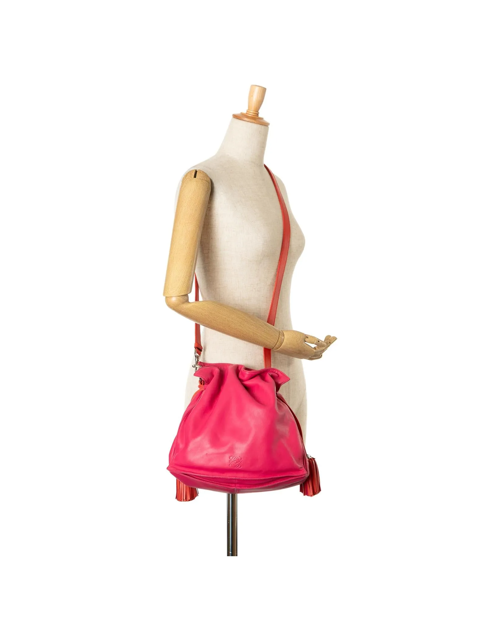 LOEWE Gate Small Bucket Bag in Pink