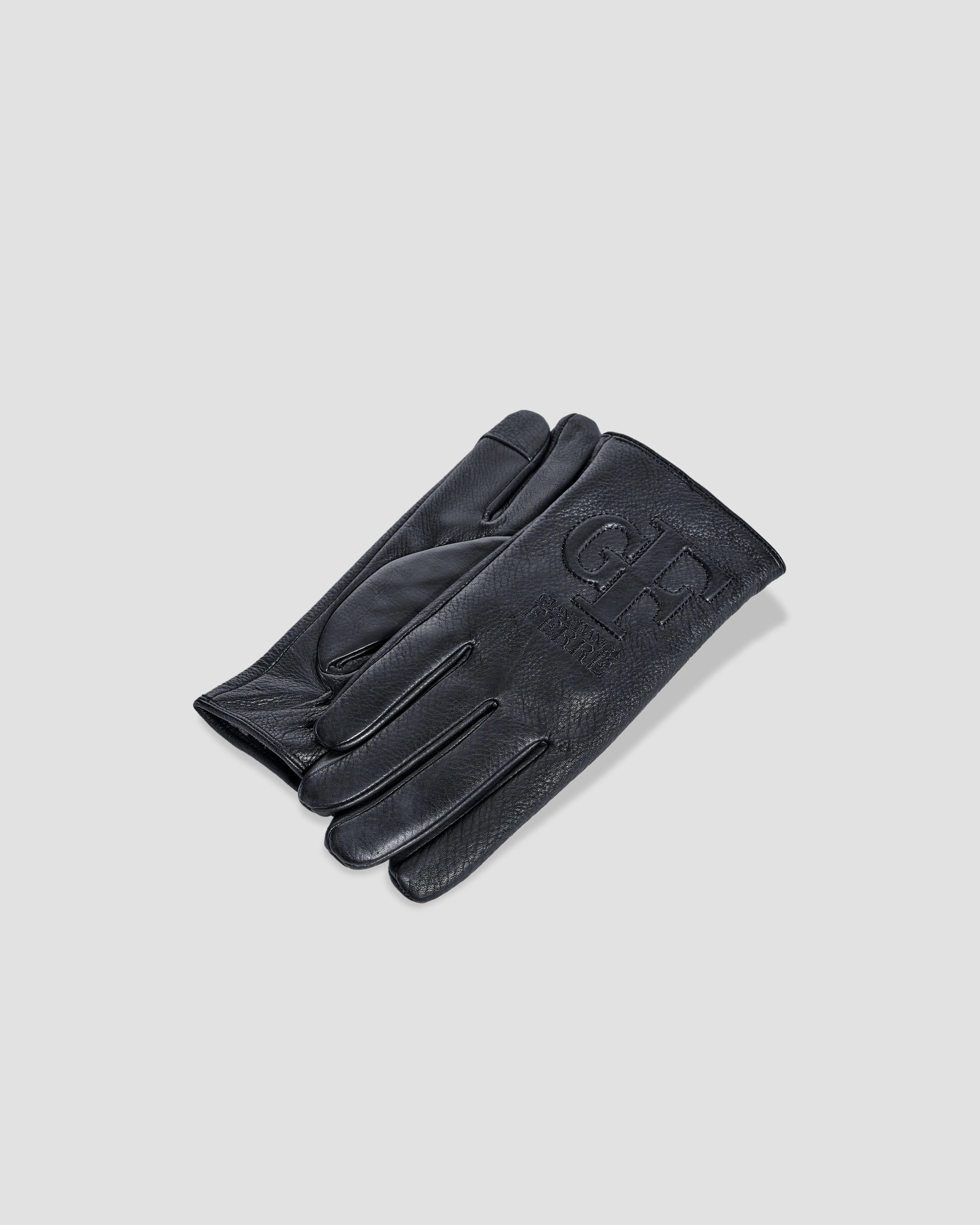 Logo Monogram Leather Gloves