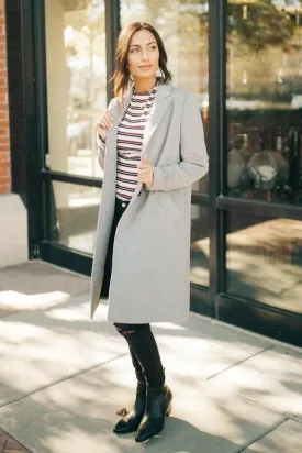 London Wool Coat in Grey - FINAL SALE