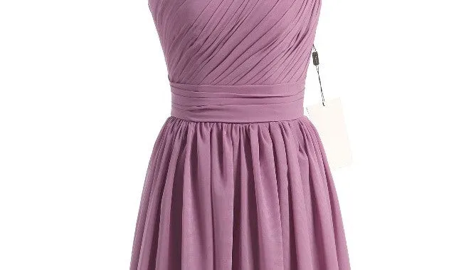 Long Chiffon V Neck Bridesmaid Dress At Bling Brides Bouquet - Online Bridal Store