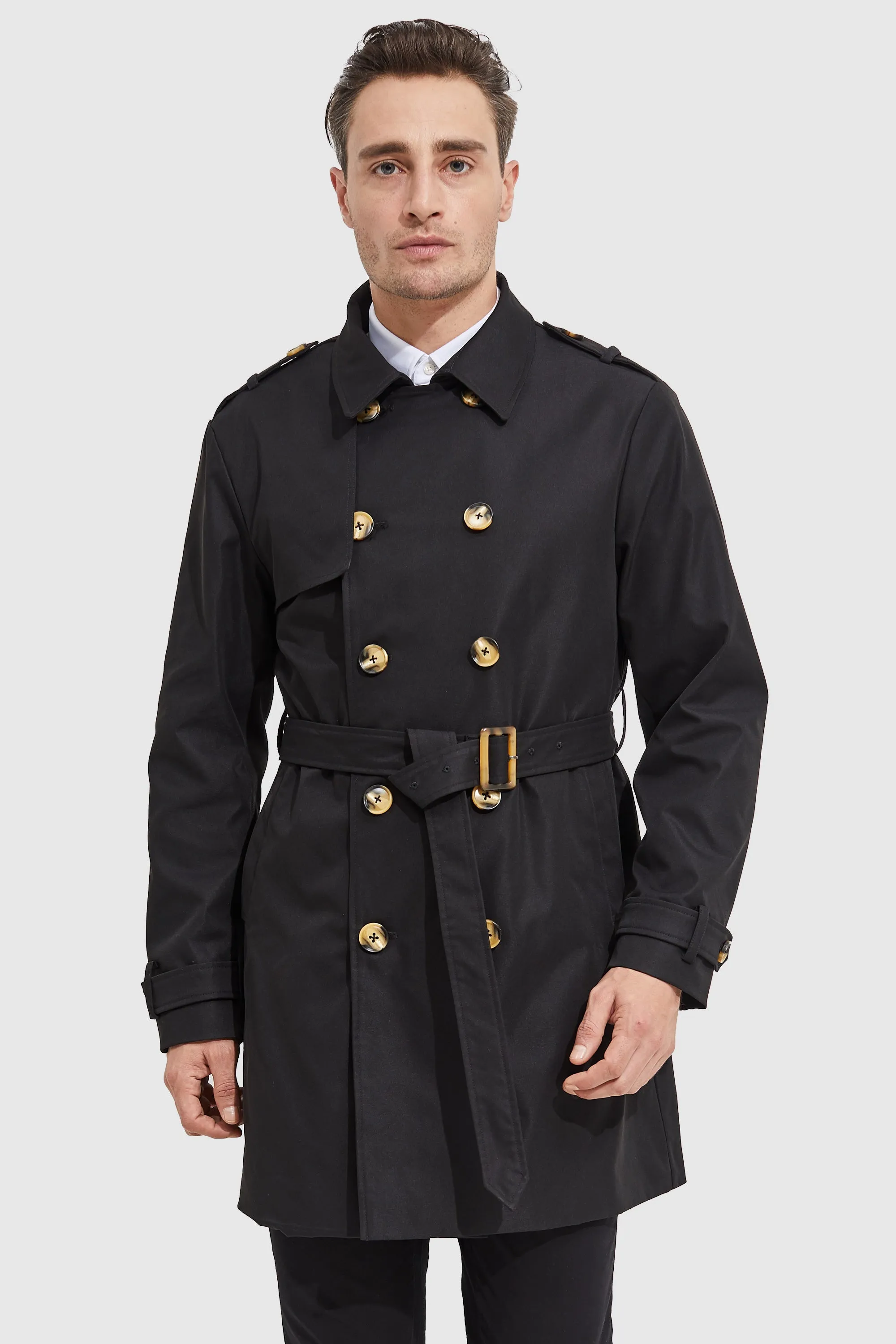 Long Double Breasted Trench Coat