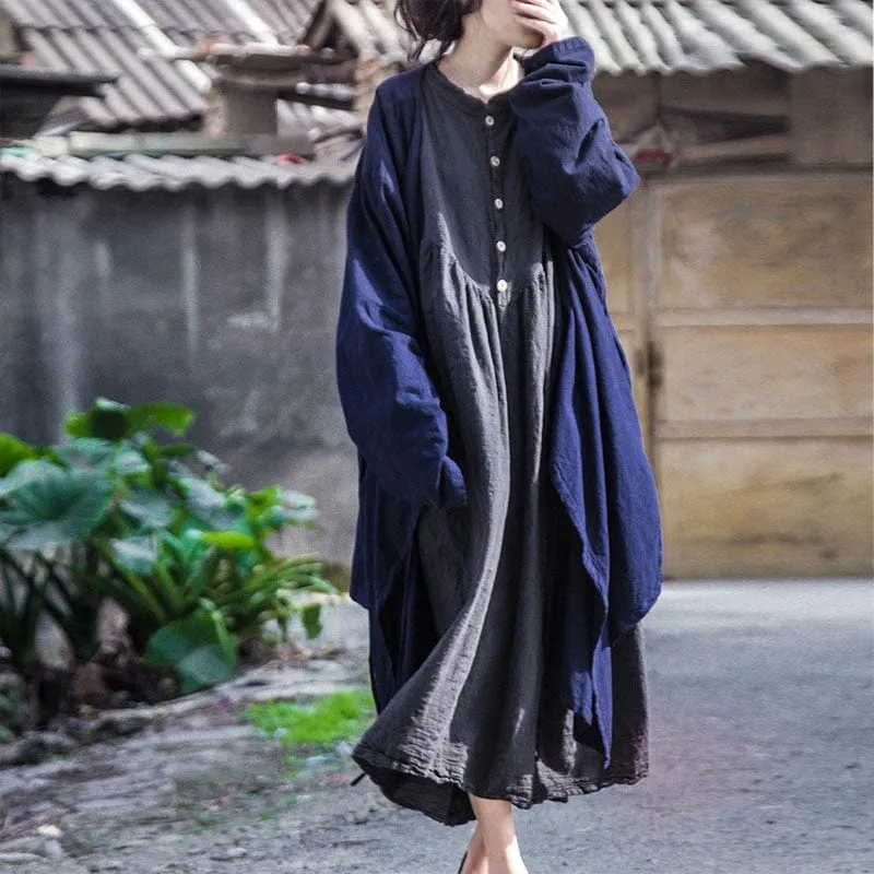 Long Linen Wrap Cardigan | Lotus