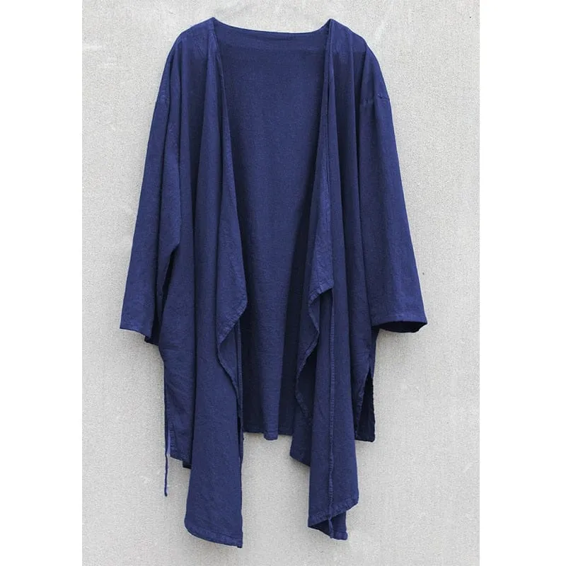 Long Linen Wrap Cardigan | Lotus