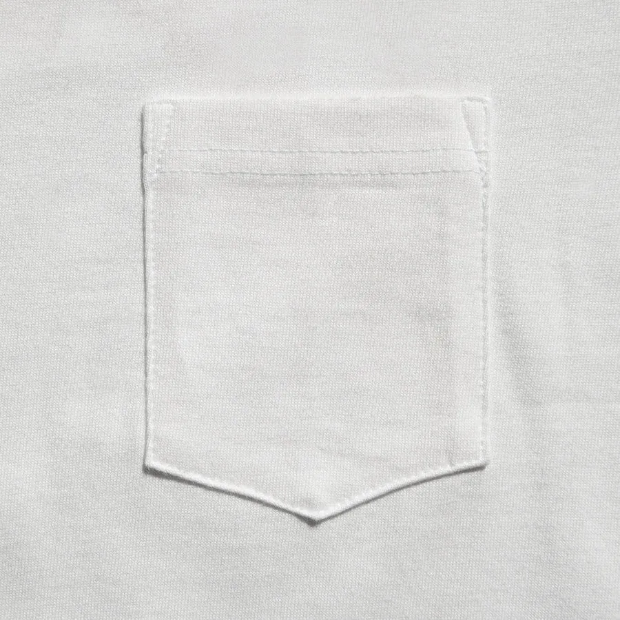 Long Sleeve Heavyweight Pocket T-Shirt - White