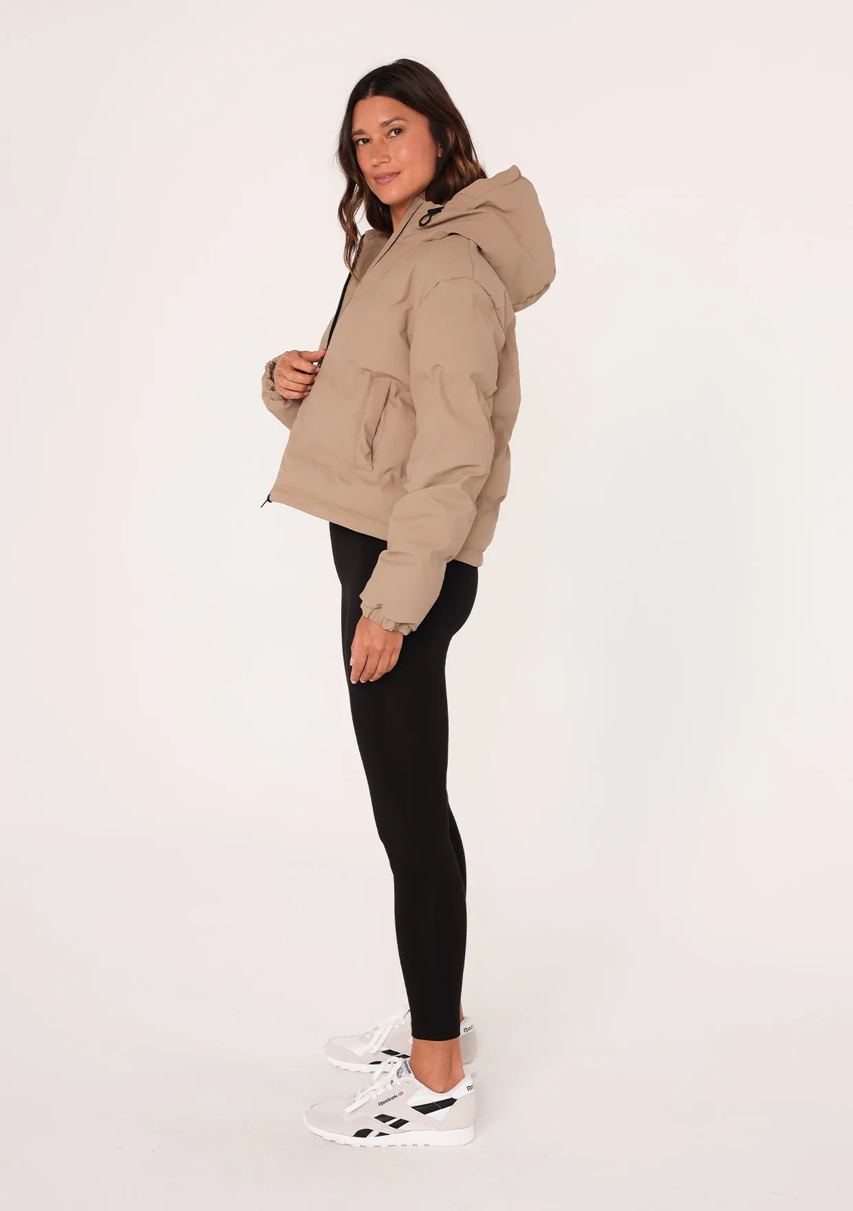 Long Sleeve Zip-Up Hooded Puffer Jacket