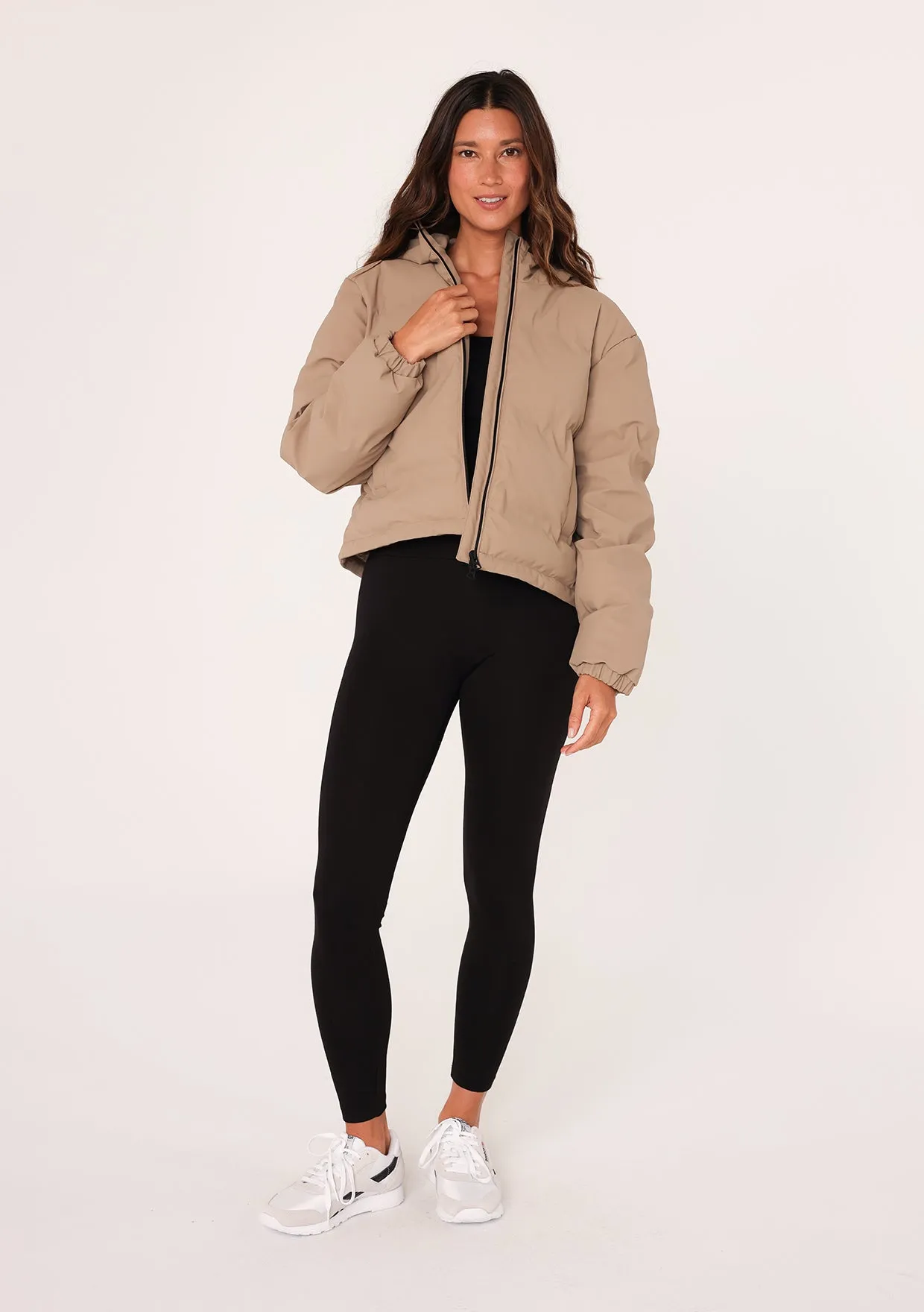 Long Sleeve Zip-Up Hooded Puffer Jacket