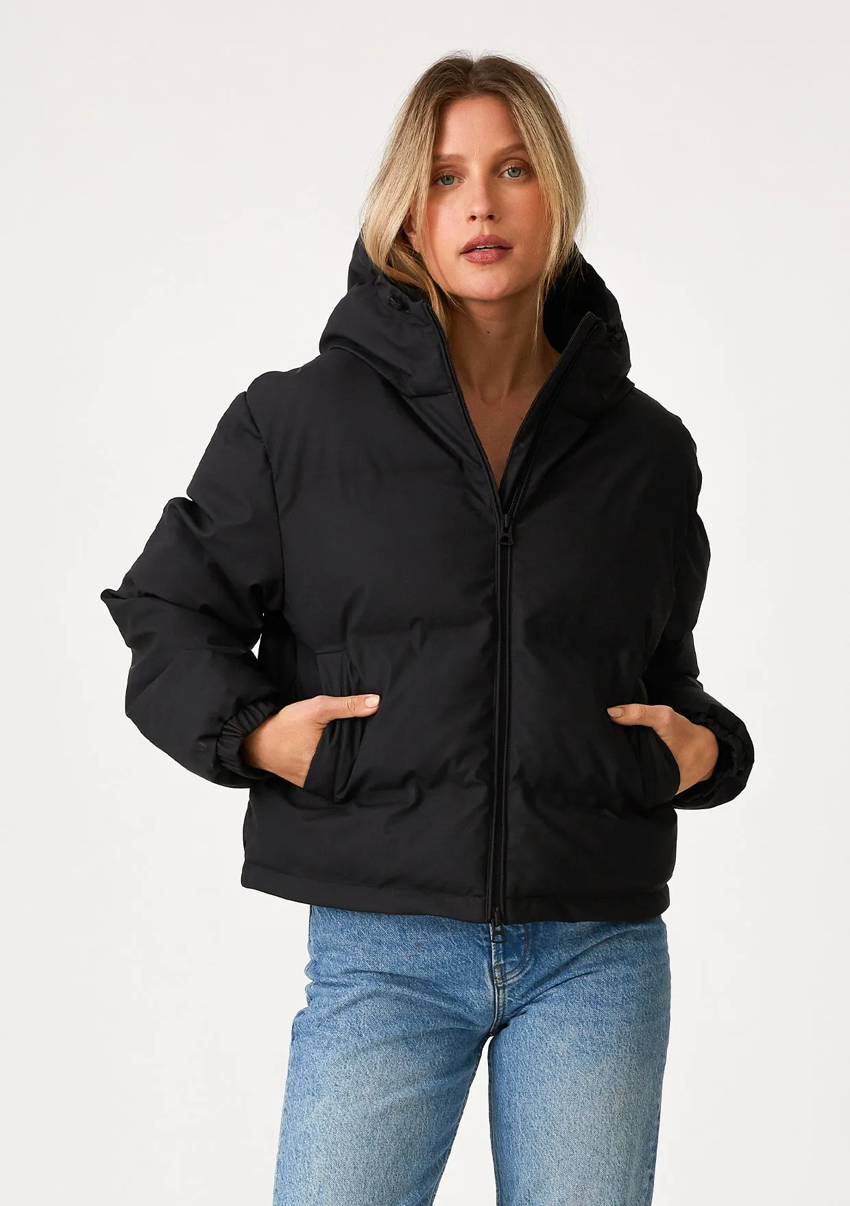 Long Sleeve Zip-Up Hooded Puffer Jacket