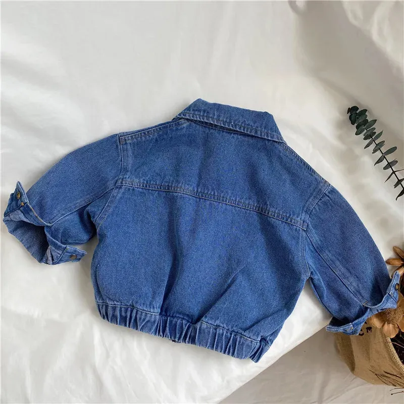 Long-Sleeved Loose Retro Denim Jacket