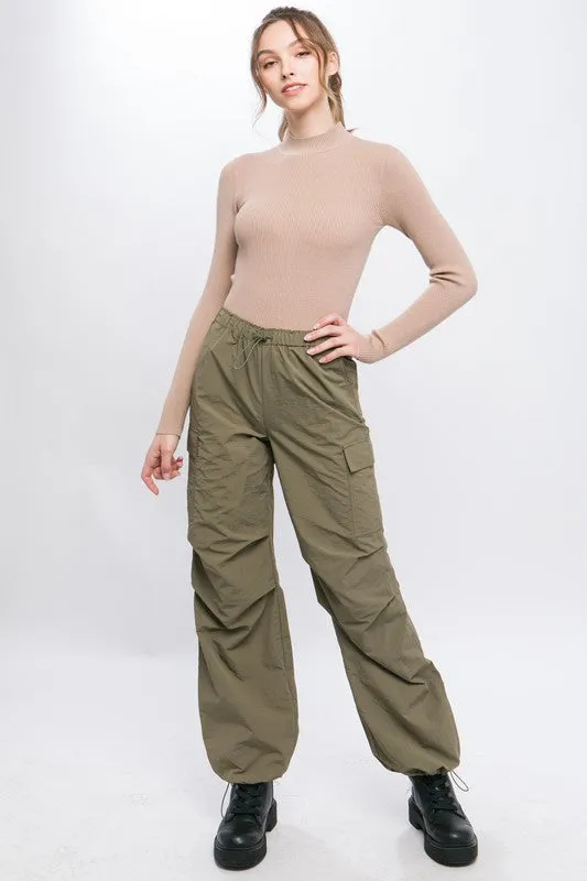 Loose Fit Parachute Cargo Pants