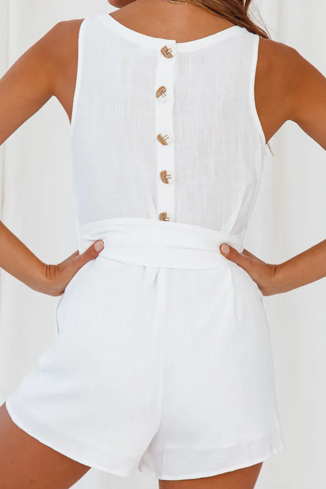 Lost In Toledo Romper White