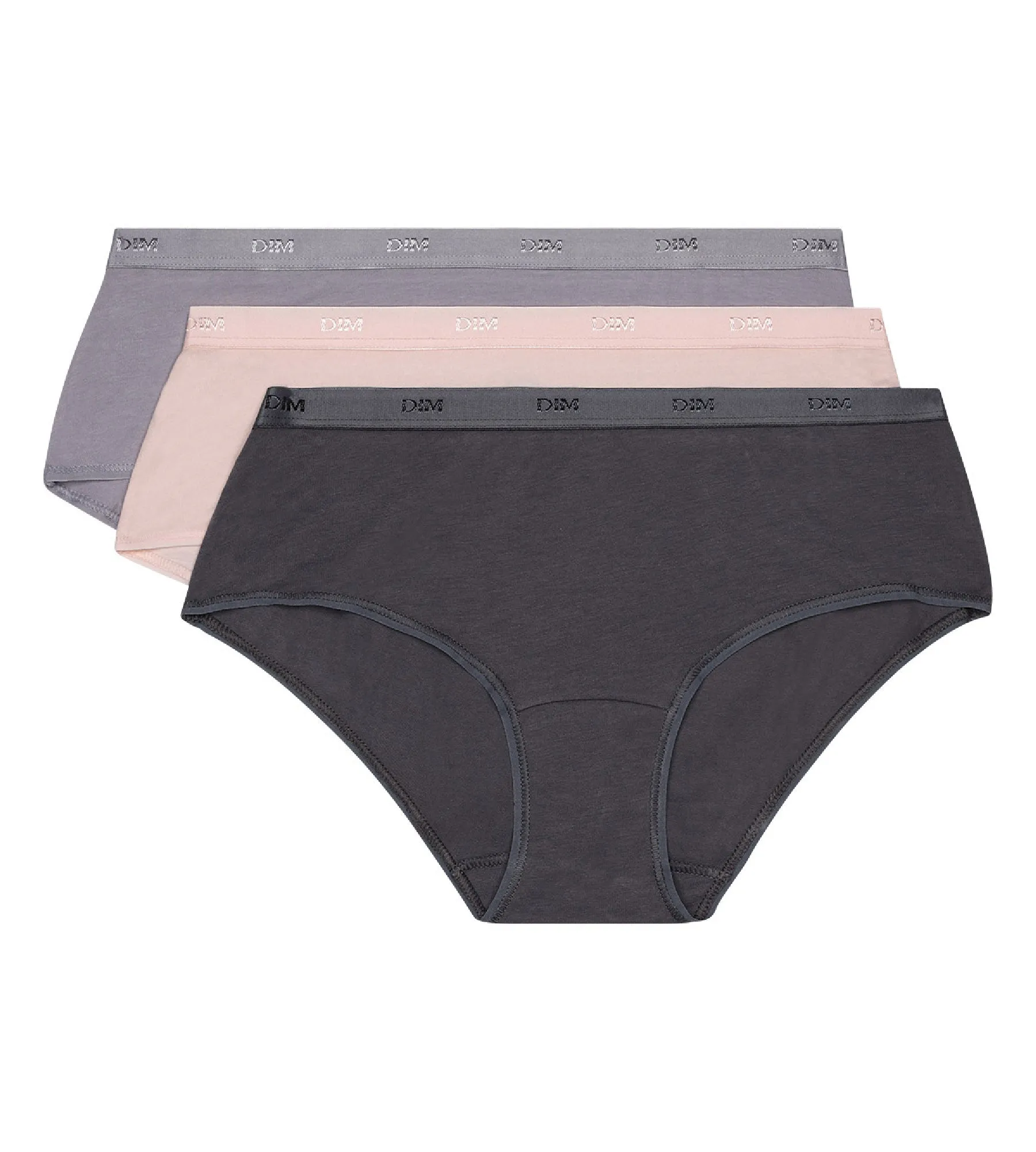 Lot de 3 boxers taupe, rose et gris Les Pockets EcoDIM