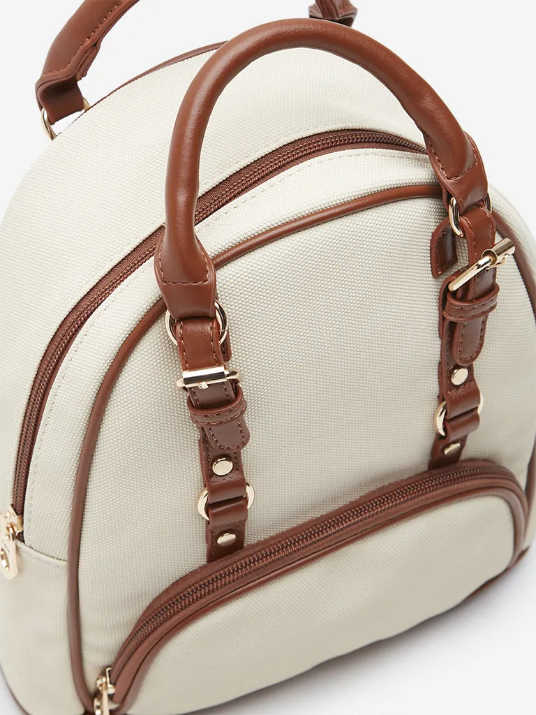 LOV Beige and Tan Backpack