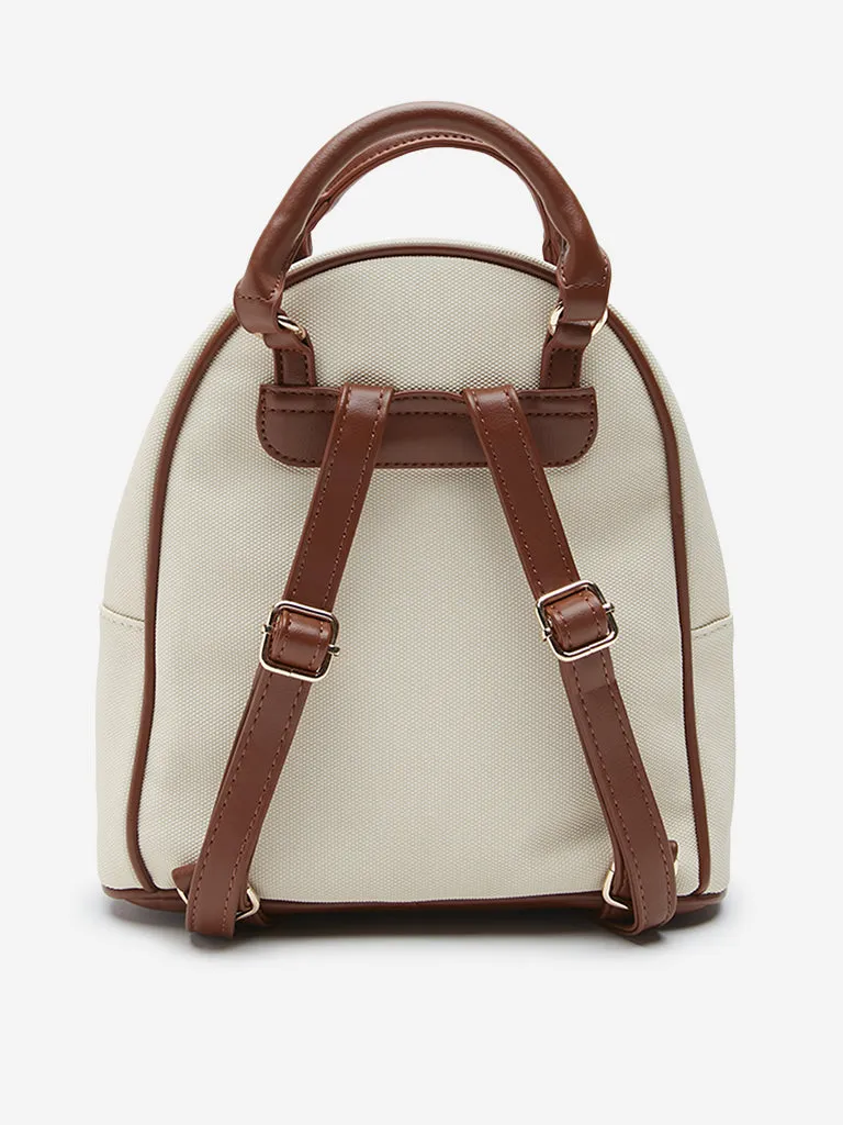 LOV Beige and Tan Backpack