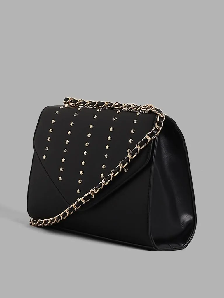 LOV Black Embellished Sling Bag